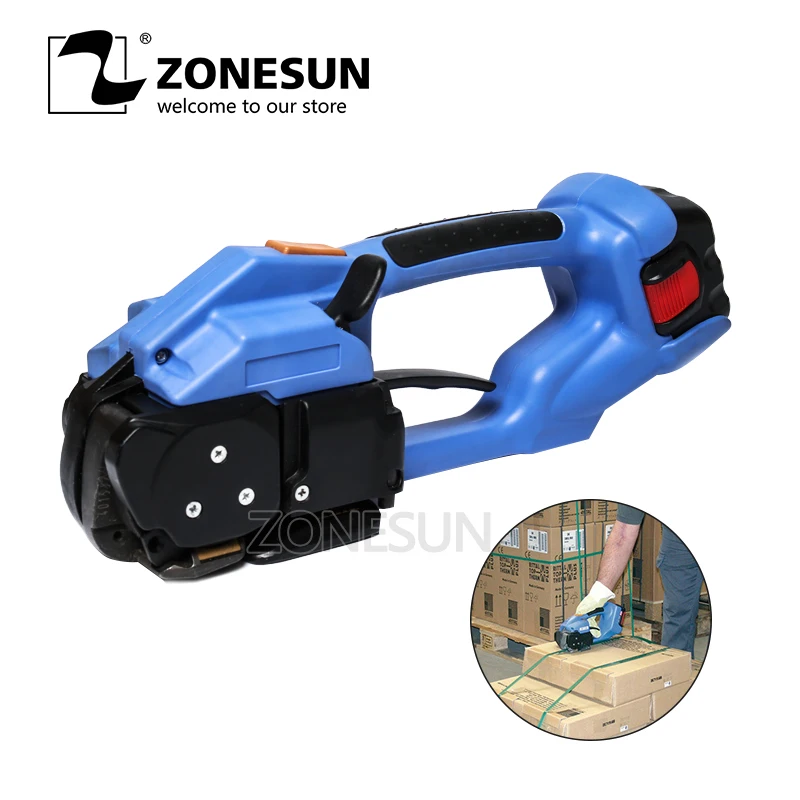 ZONESUN Strapping Machine ORT-200 Battery Powered Electric Pet Strap Packing Tool Plastic | Бытовая техника
