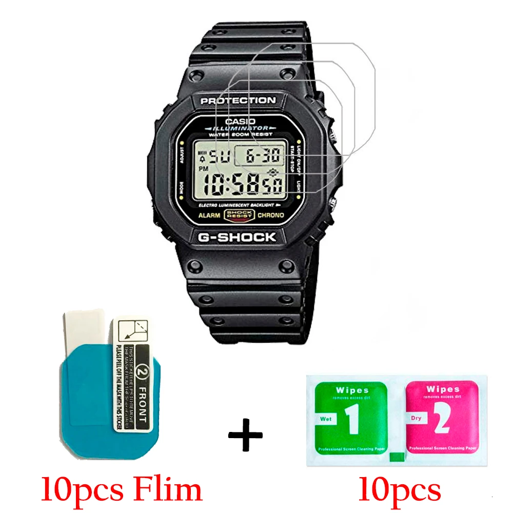10Pcs Nano Explosion-proof Screen Protector For Casio DW5600 DW5610 Sport Watch HD Clear Anti-Scratch LCD Film | Электроника