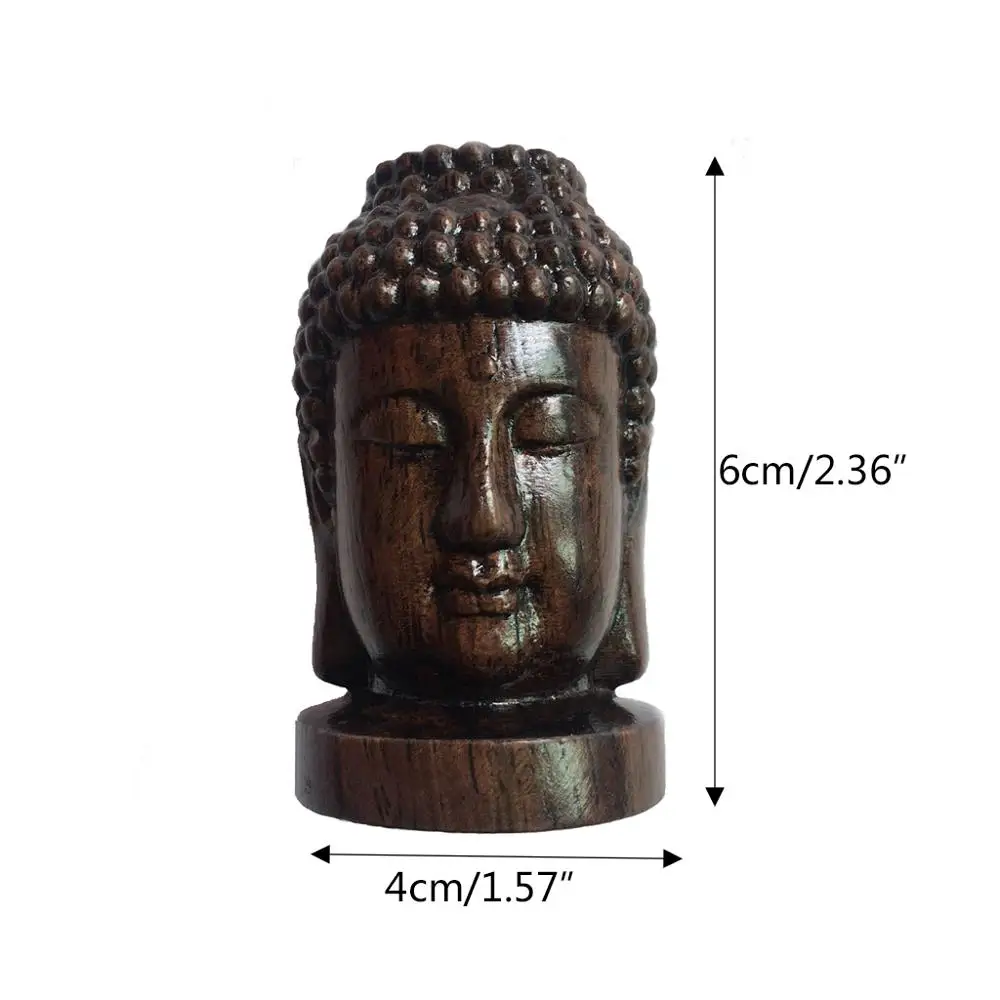 Маленькая деревянная статуя Будды статуэтка голова скульптура аксессуары для