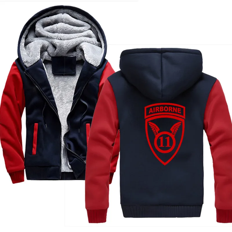 

airborne 2019 New Spring Autumn Fashion Hoodies Male Large Size Warm Fleece Coat Men Brand Hoodies Sweatshirts