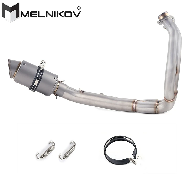 

Motorcycle Exhaust Muffler Middle Link Pipe Full System Slip On For Kawasaki ER6N ER6F NINJA650R Ninja650 Z650 2012-2016 Exhaust