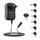 Регулируемый адаптер питания с 8 интерфейсами, регулируемое напряжение 12 В для светодиодной ленты, адаптер питания 30 Вт, универсальное зарядное устройство