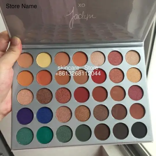 

Палетка теней для век 35 цветов, макияж, Минеральные тени для век Jaclyn Hill, мерцающие и матовые косметики