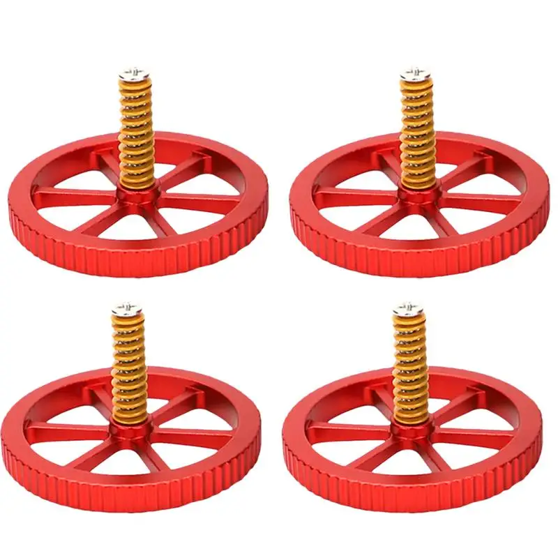 

4 комплекта ручного выравнивания винтовых гаек, прочный Набор винтовых гаек для 3D-принтера