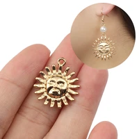 20pcs wholesale alloy charms sun face charm pendant for handmade jewelry making diy bracelet earrings accessories supplies