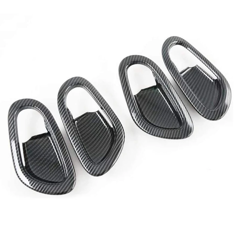 

for Nissan Navara NP300 2016-2021 Carbon Fibre Car Inner Door Handle Bowl Protector Frame Cover Trim Sticker Accessories