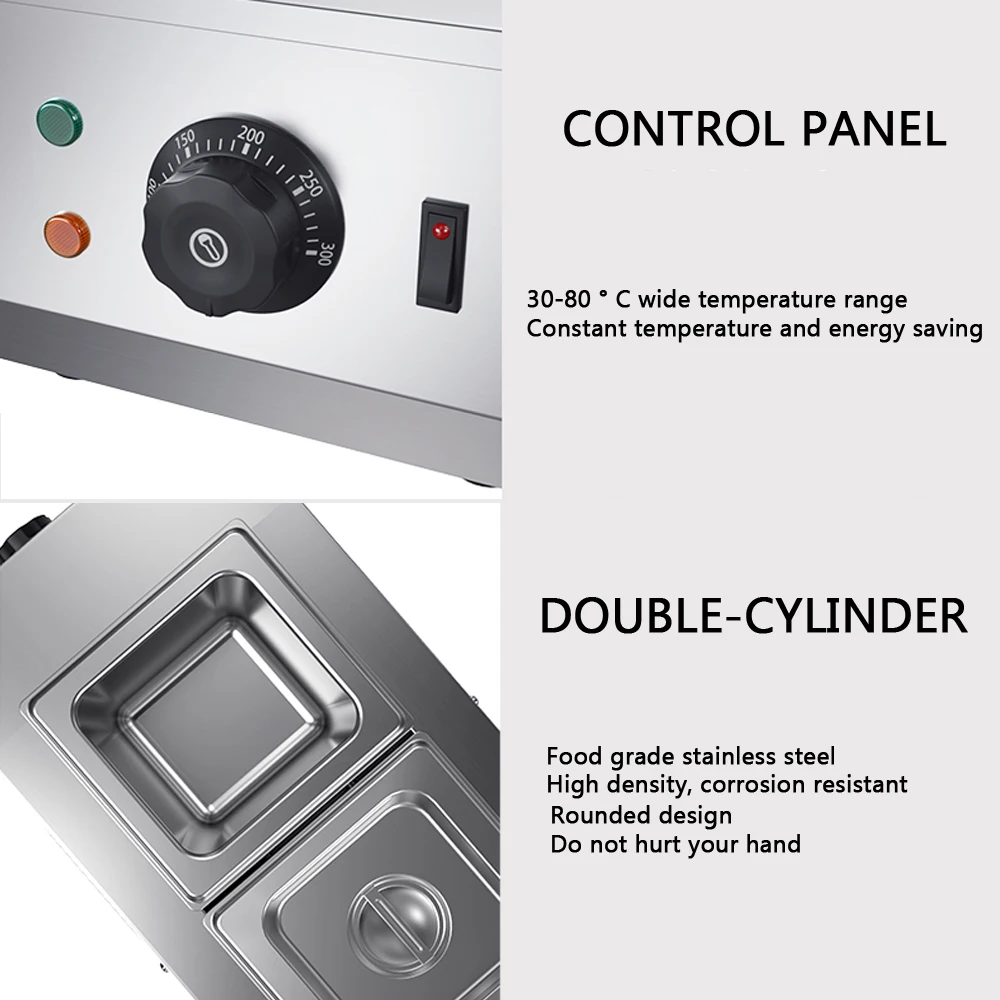 Chocolate Tempering Machine Melting Pot Electric Auto Heater Liquid Warmer Stainless Steel 6L Capacity 2 Tanks 220V | Дом и сад