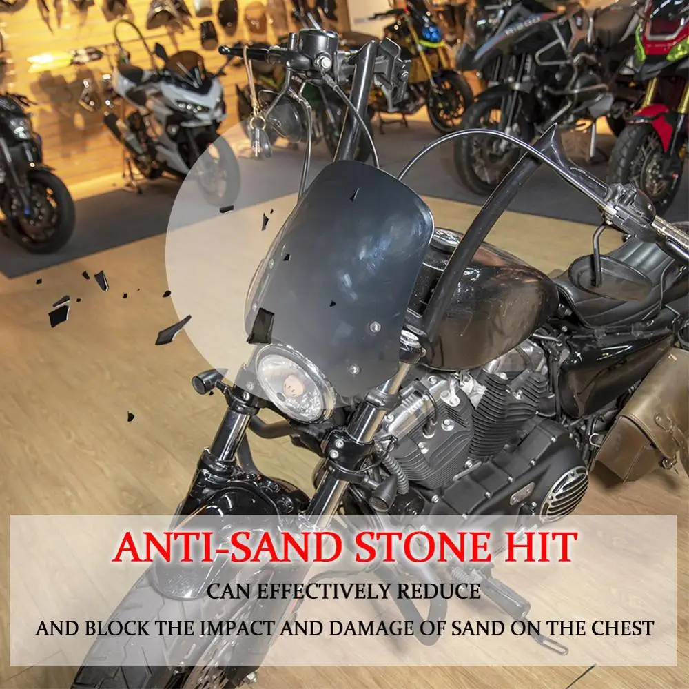 Для Harley с Передней Вилкой 45 мм ветровое стекло мотоцикла дефлектор ветрового