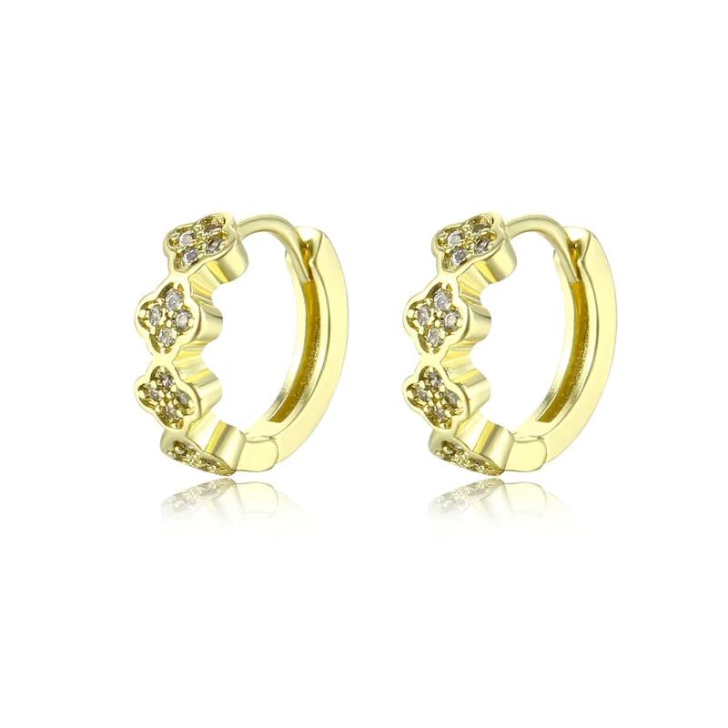 

Fashion Cubic Zrircon Statement Hoop Earrings Korean Style Small Hoop Earrings For Women Girls Jewelry 2021