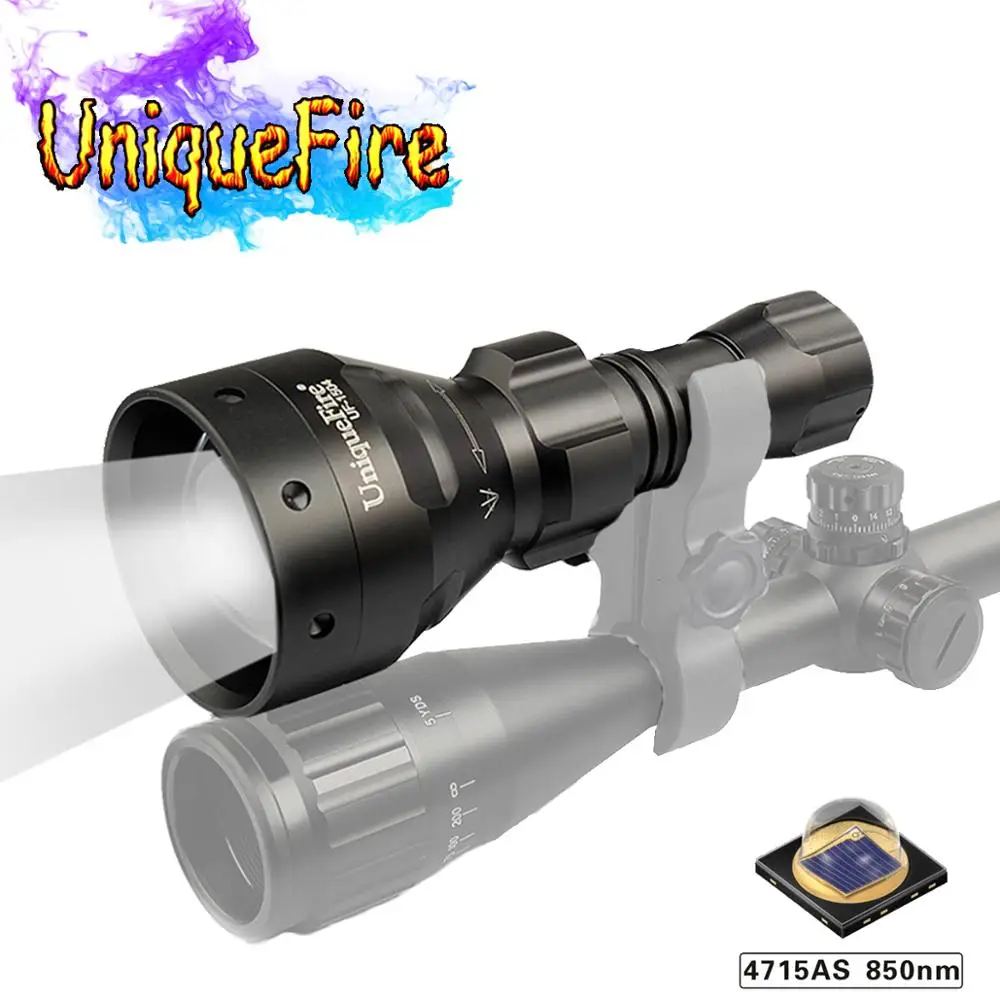 

UniqueFire 1504 4715AS IR 850nm LED Adjustable Troch 5 Watt Infrared Night Vision Zoom Flashlight Hunting Outdoor Lamp Torch