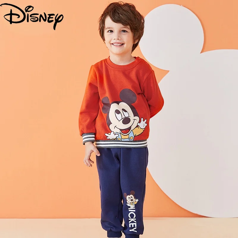 

Осенняя Новинка от Disney, Микки Маус, Детская футболка, Детский Повседневный универсальный свободный свитер