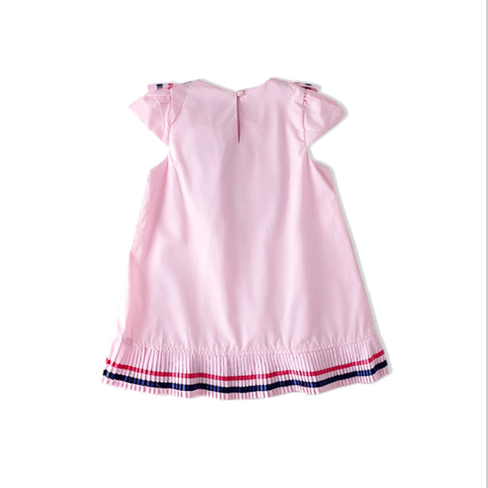 Брендовое платье для девочек новинка 2019 принцессы младенцев с бантом летняя