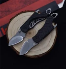 Kersh1025 мини легкий брелок для ключей Складной нож 440C Лезвие Открытый Кемпинг Аварийный многофункциональный нож для выживания