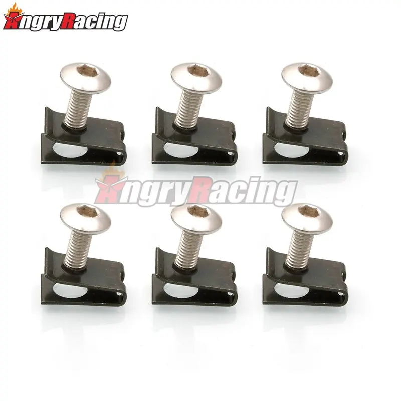 6 шт. Обтекатели из нержавеющей стали для мотоцикла M5 M6 5 мм | Автомобили и