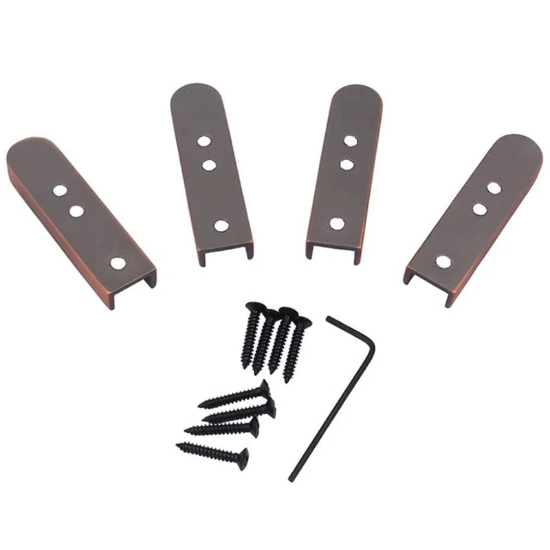 

1 Set of 4 Pcs Single Individual Bridge Saddles Tailpiece for 4 String B Guitar Replacement Parts