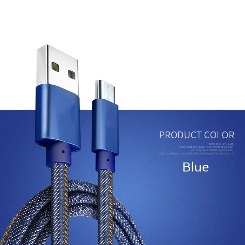 NOHON USB кабель Джинсовый Ковбой mi cro usb type C Быстрая зарядка USB C кабель для передачи данных для samsung S10 Xiaomi mi huawei кабель для зарядки телефона