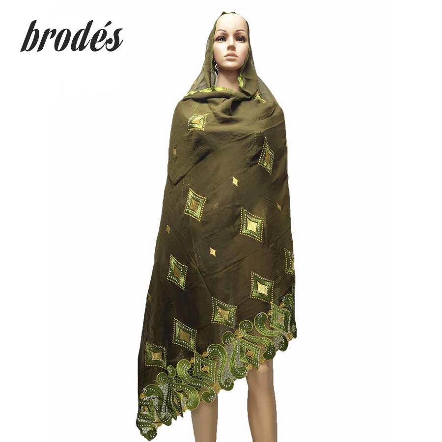 Рамадан Африканский Дубай хлопковый хиджаб из пашмины для молитвы кольцо