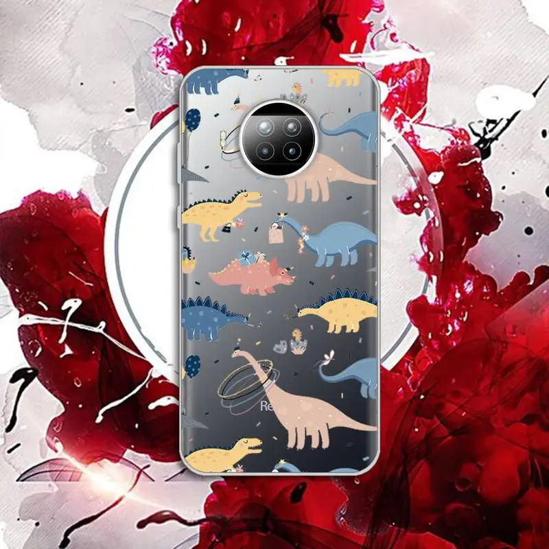 

Cartoons tortoise Phone Case Transparent for Xiaomi Redmi note 10 t 8 9 pro lite 11