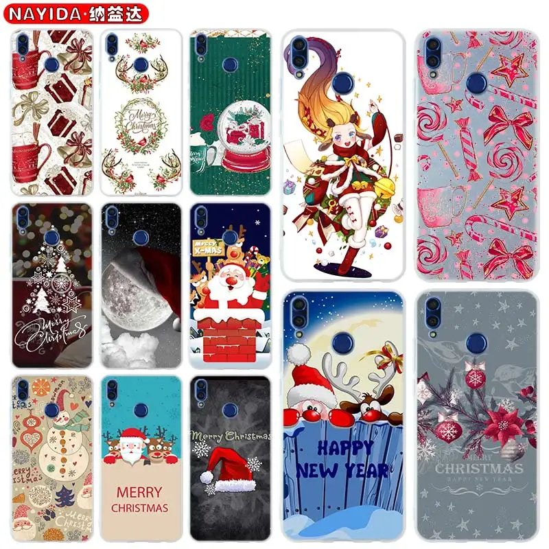 

Силиконовый мягкий силиконовый чехол для Huawei Honor 30 20 10 7a Pro 9 9X Lite 30a 9a 8a 8X 10i 20i, чехол с рождественским рисунком