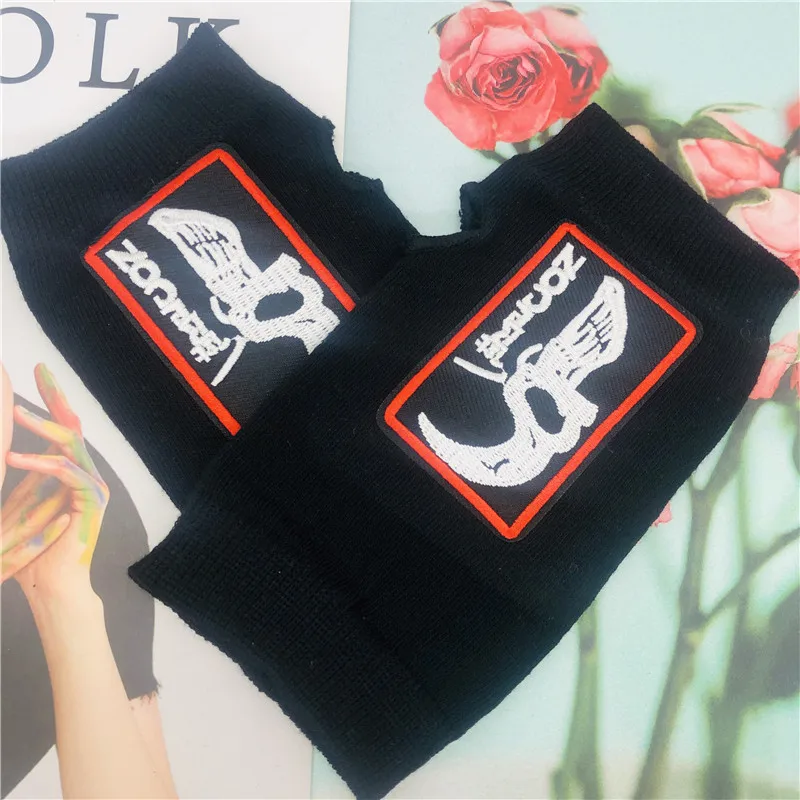 ZAOLIHU Skull Designer Mens Gloves Black Winter Warm Cool Knitted Cotton Women Half Finger Cartoon |