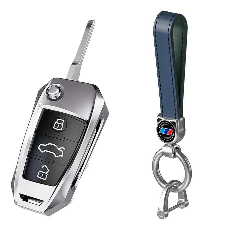 

New Znic Alloy car key case cover for audi a3 8p 8v a4 b7 b8 b5 b9 a1 a5 q7 q5 a6 4f c6 c5 c7 c4 tt q3 s3 a7 a8 c4 tt 8n shell