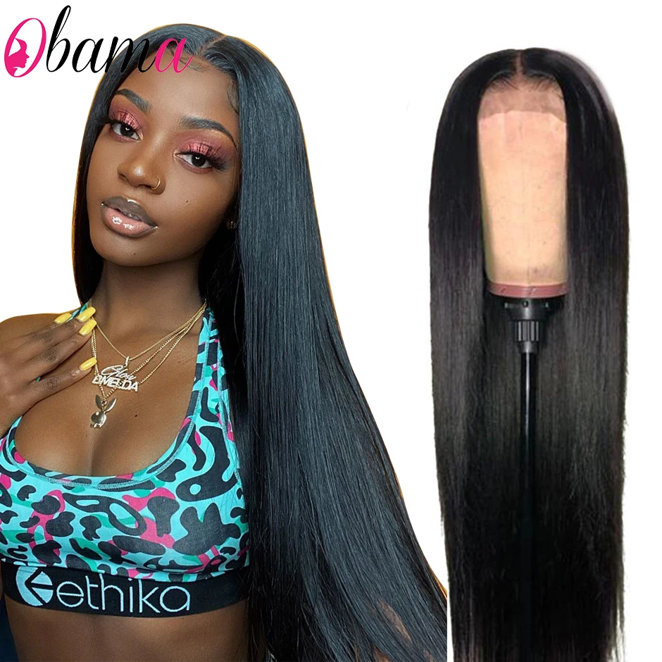 Длинные прямые парики из натуральных волос Remy с фронтальным кружевом 150%