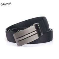 cantik formal style design automatic buckle metal quality black nylon canvas belts men jean accessories 3 5cm width cbca310