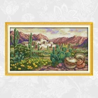 Наборы для вышивки крестиком с изображением пустынной сцены 11CT напечатанная ткань 14CT холст DMC подсчитанные китайские наборы для вышивки крестиком