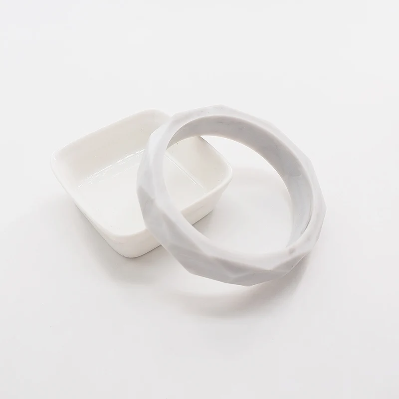Marble Chenkai 10 шт. BPA Бесплатный DIY силиконовый Прорезыватель для зубов браслет детский браслет зубное кольцо для ребенка сенсорная соска Жевательная Подвеска для игрушки подарок - Цвет: Marble