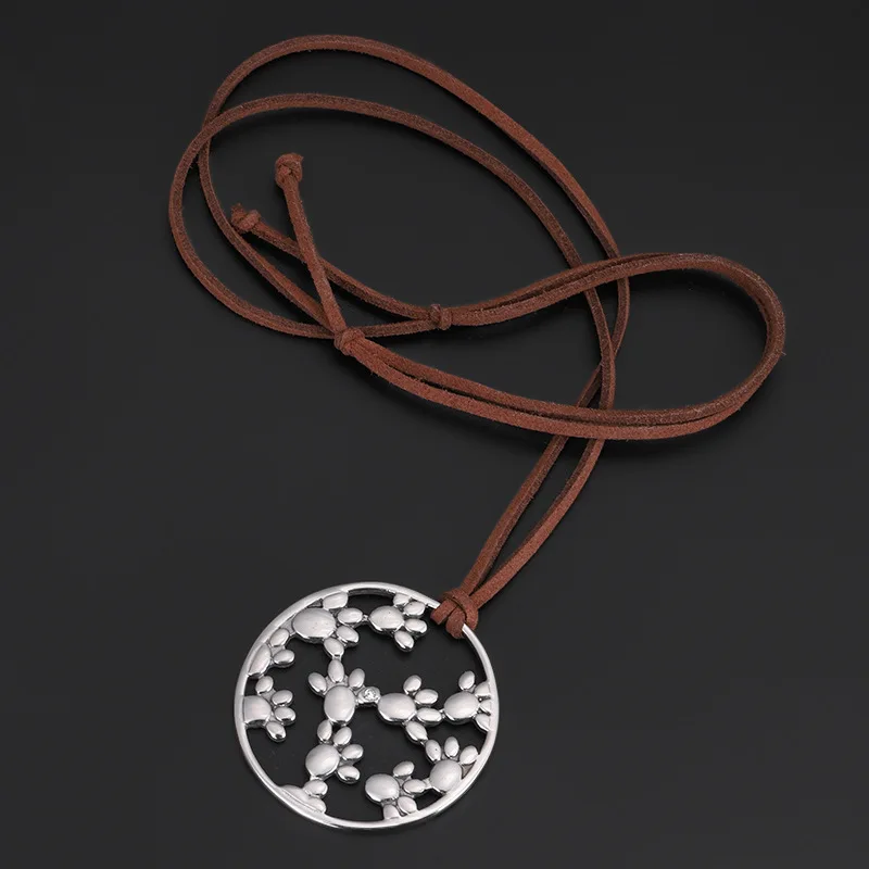 Новинка ювелирные изделия YIZIZAI ожерелье в виде лапы полых собак кошек медведей