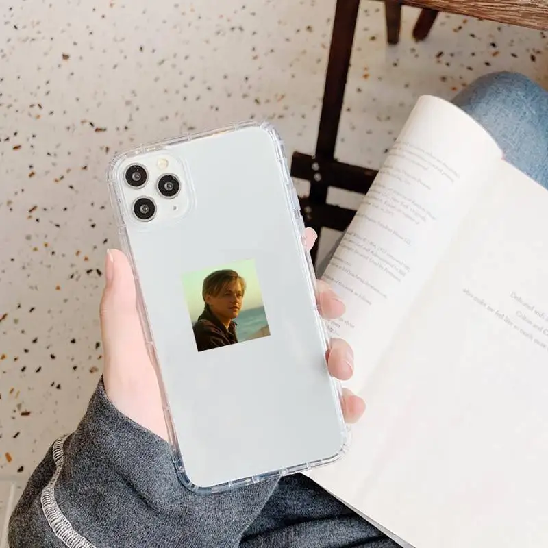 

Leonardo DiCaprio Aesthetic art Phone Case Transparent for iPhone 11 12 mini pro XS MAX 8 7 6 6S Plus X 5S SE 2020 XR