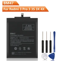 xiao mi original bm47 battery for xiaomi redmi 3 3s 3x redmi3 4x pro bm47 genuine replacement phone battery 4100mah free tools