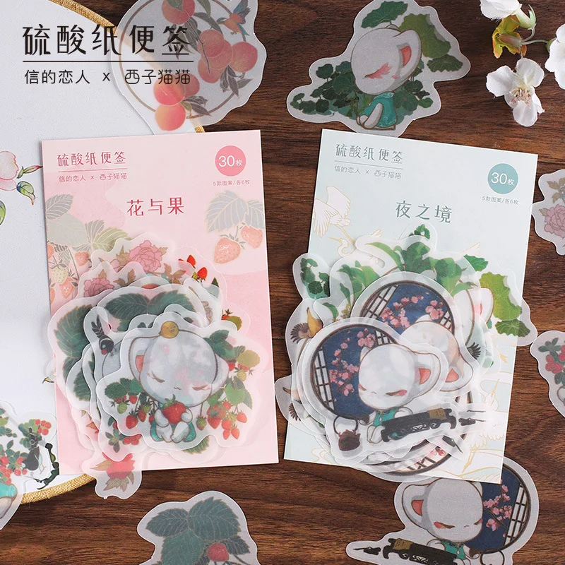 1 компл./лот Стикеры для заметок стикеры кошек серия бумажные дневник в стиле