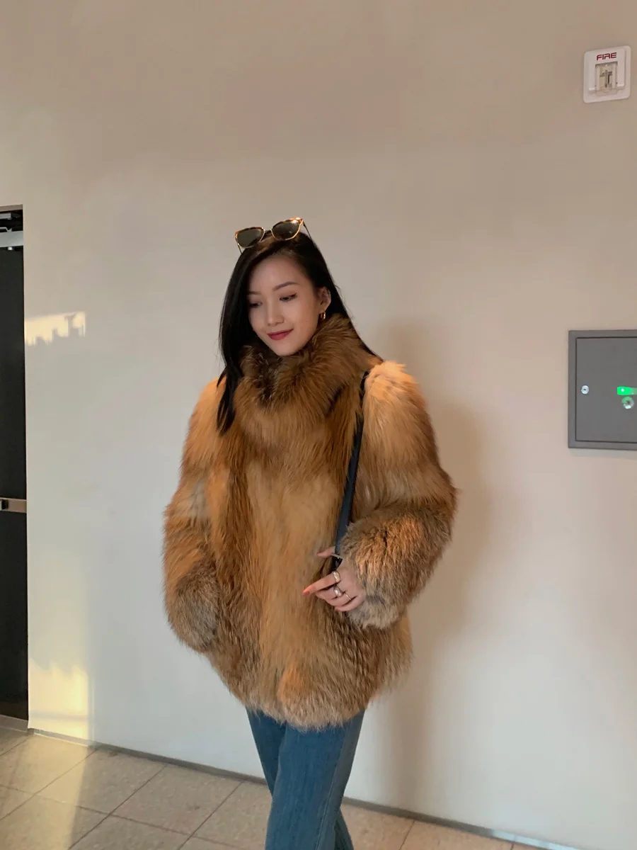 

Модная Высококачественная шуба из натурального Лисьего меха Koeran элегантные куртки для женщин 2020 мягкая теплая Женская куртка Casaco Feminino Zjt460