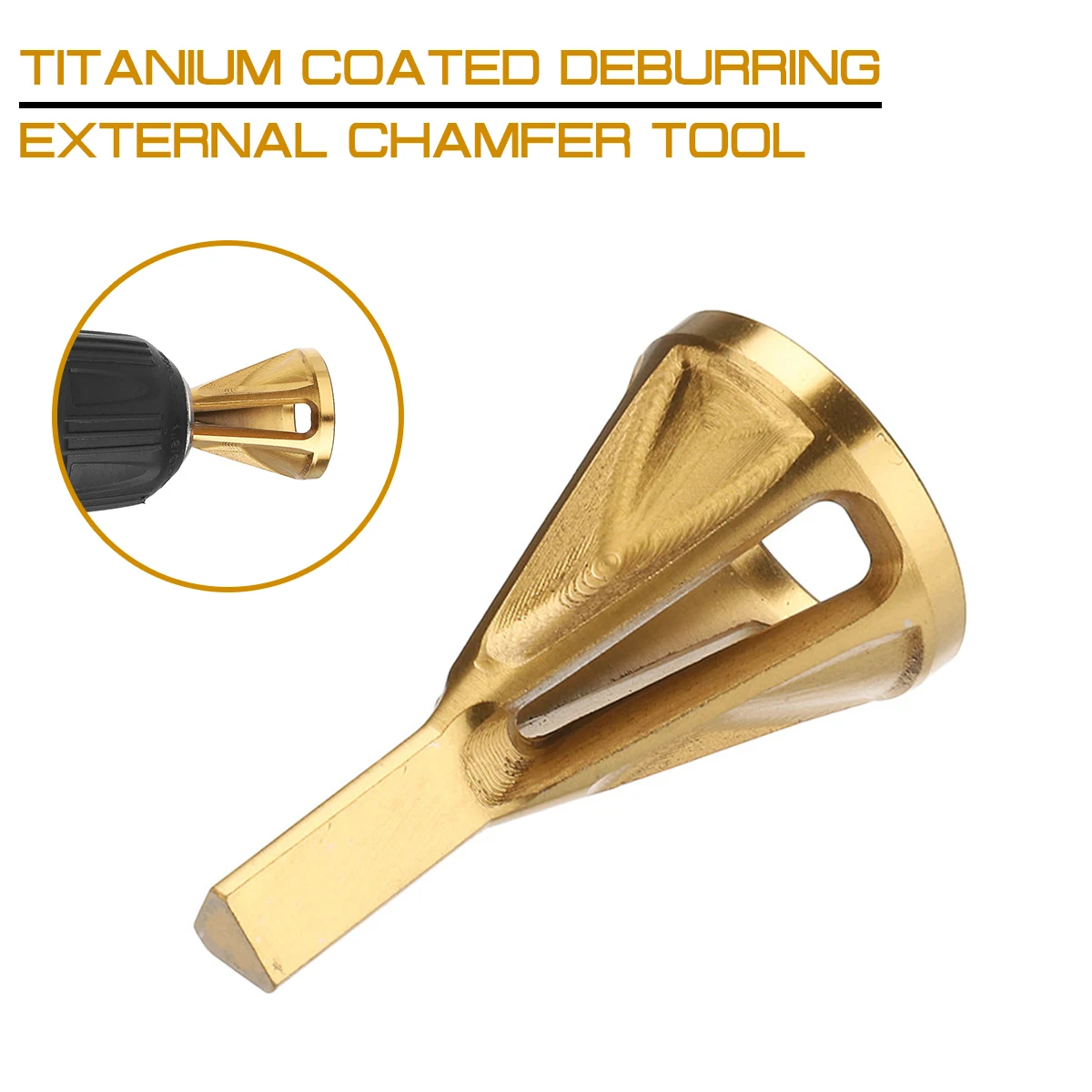 

Deburring External Chamfer Tool Bit Titanium Coated Remove Burr Repairs Tools