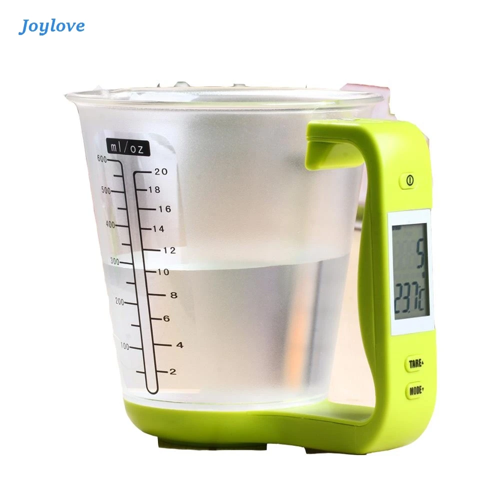 

JOYLOVE Kitchen Scales Digital Beaker Libra Electronic Tool Scale With Display Temperature Measurement Cups