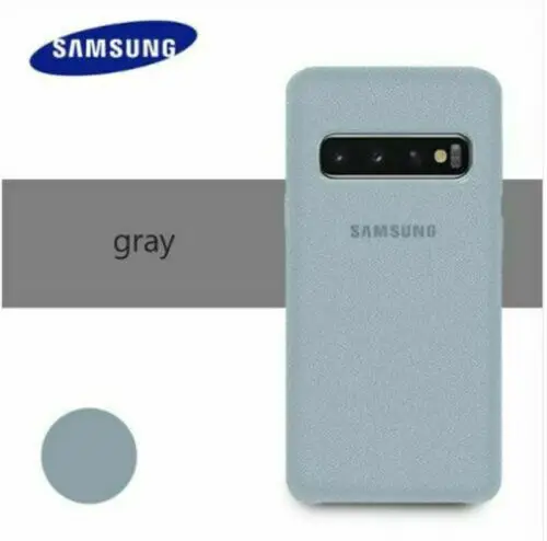 Серый Для samsung Galaxy S10 Plus S10 Real Alcantara чехол роскошный материал чехол - Цвет: Серый