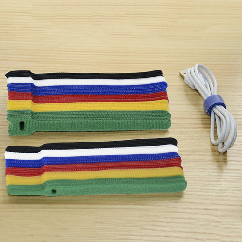 Самоклеящаяся фиксированная лента на липучке однотонная нейлоновая для