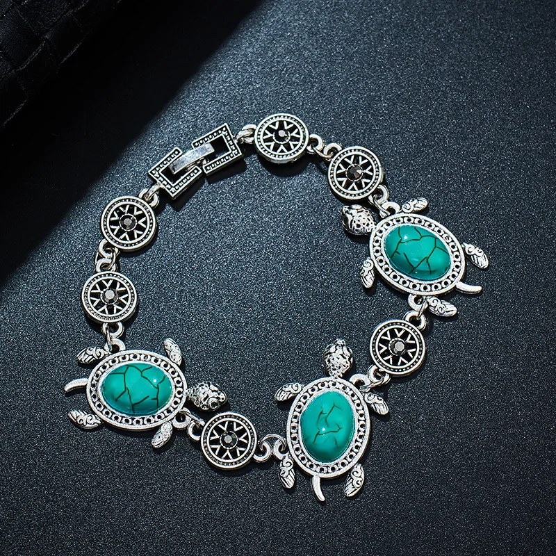 H:HYDE винтажный женский браслет с зелеными искусственными камнями мужские женские