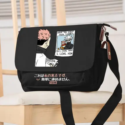

Anime Jujutsu Kaisen Gojo Satoru Crossbody Canvas Bags School Bag Unisex Messenger Bag Fashion Shoulder Bag