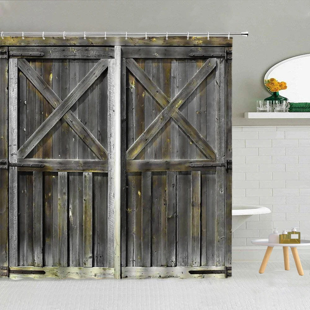 Арабская винтажная старинная деревянная дверь занавеска для душа декоративный