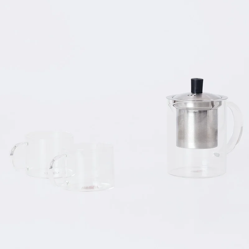 High Temperature Resistant Glass Teapot Stainless Steel Filter Tea Set Light And Convenient Exquisite Multiple Scenes Applicable | Дом и сад