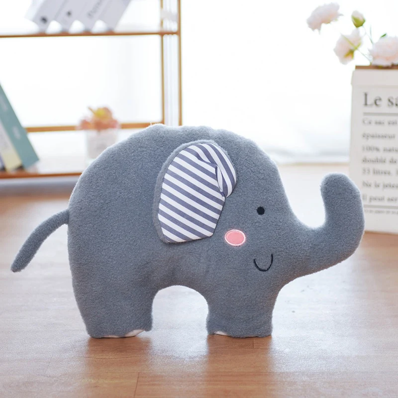 

Hot New Elephant Plush Toy Soft Stuffed Cartoon Animal Doll Office Nap PIllow Chair Cushion Kids Girls Birthday Gift Sofa Pillow