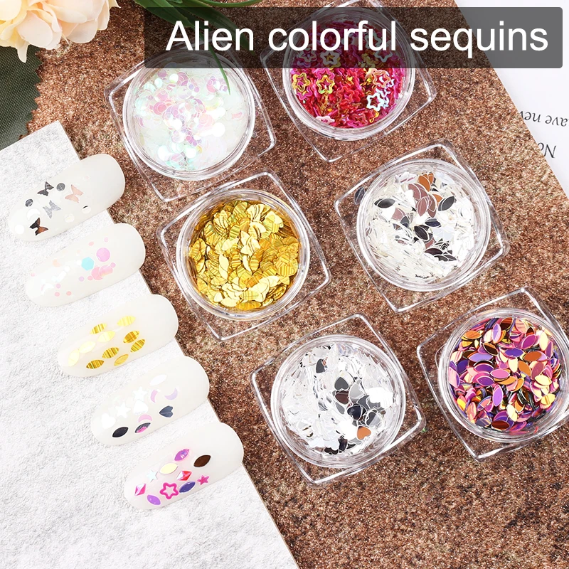 

Glitter Fine Glitter 6 Boxes Resin Glitter Make Up Festival Cosmetic Sequins Nail Art Body Face Hair Nail Holographic Glitters