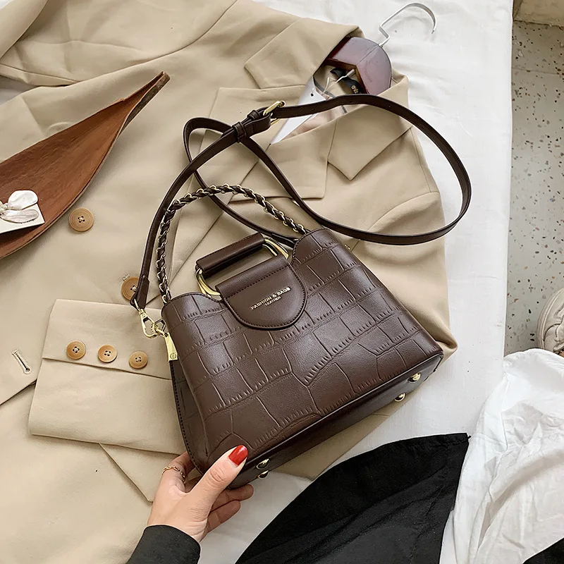 

European and American Messenger Bag Female Bag Korean Shoulder Handbag 2021 New Trendy Simple Small Bag Ladies Bucket Bag