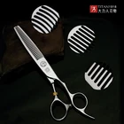 Титановые японские оригинальные Профессиональные Парикмахерские ножницы филировочные салонные Парикмахерские ножницы для стрижек