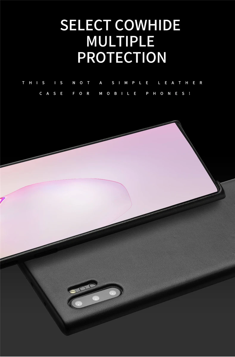 QIALINO модный подлинный кожаный тонкий чехол для samsung Galaxy Note 10 Роскошный ультра тонкий чехол для Galaxy Note 10 Plus 5G