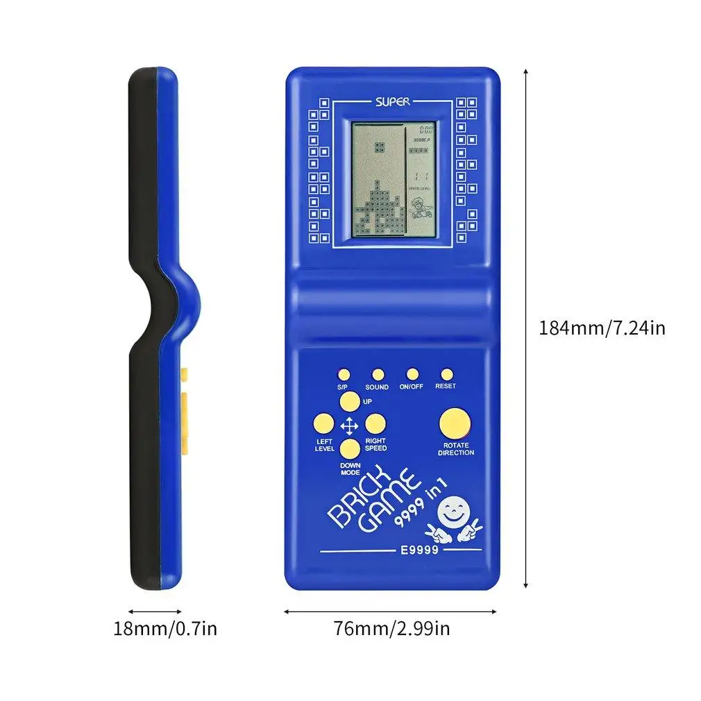 Детские электронные тетрис кирпичная игра портативная игровая машина lcd Обучающие игрушки портативная игровая консоль для детей и взрослых