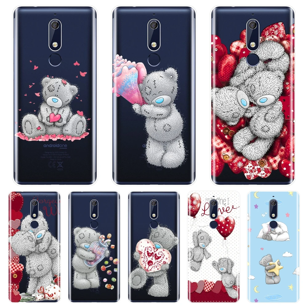 ТПУ Татти Тедди Kawaii Медведь телефонный чехол силиконовый для Nokia 7 1 6 5 3 2 Plus мягкая