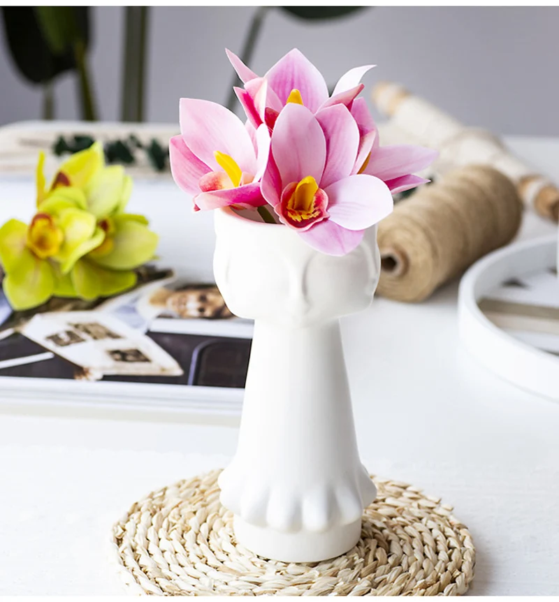 Искусственные орхидеи на ощупь искусственные цветы из искусственной кожи 4